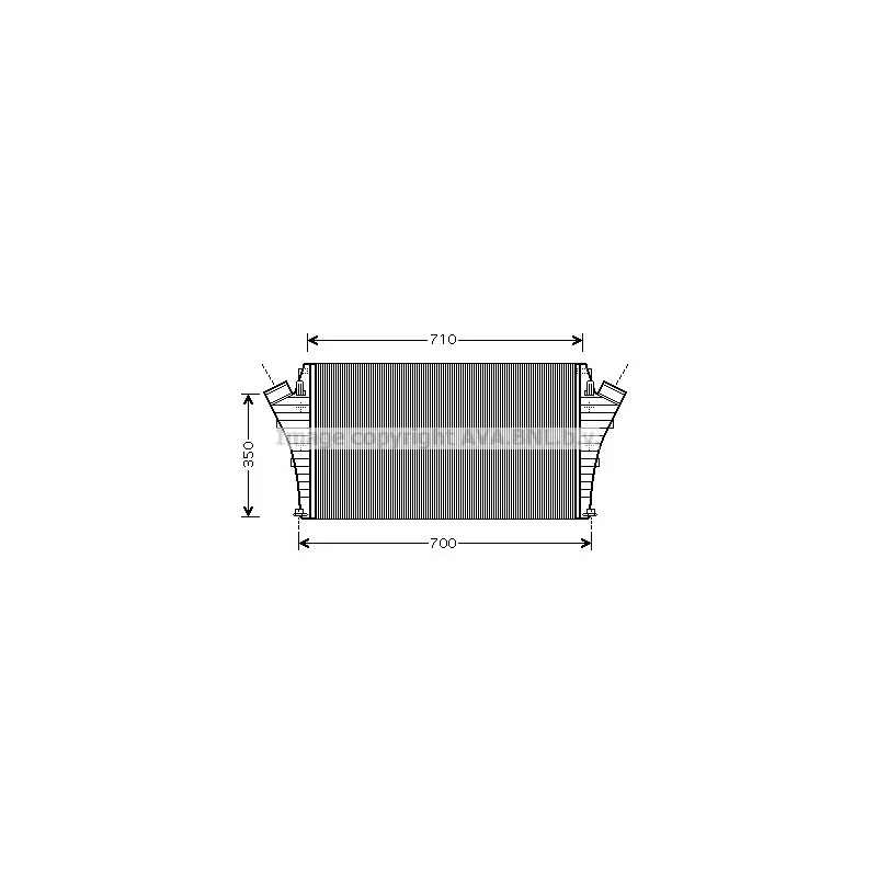 Intercooler, échangeur AVA QUALITY COOLING OL4360