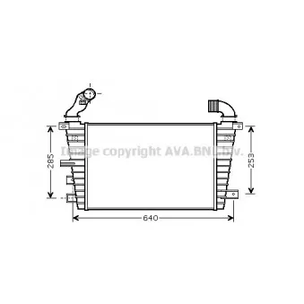 Intercooler, échangeur AVA QUALITY COOLING OL4416