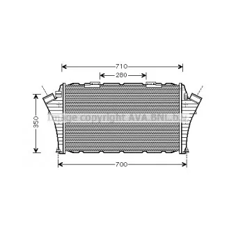 Intercooler, échangeur AVA QUALITY COOLING OL4439