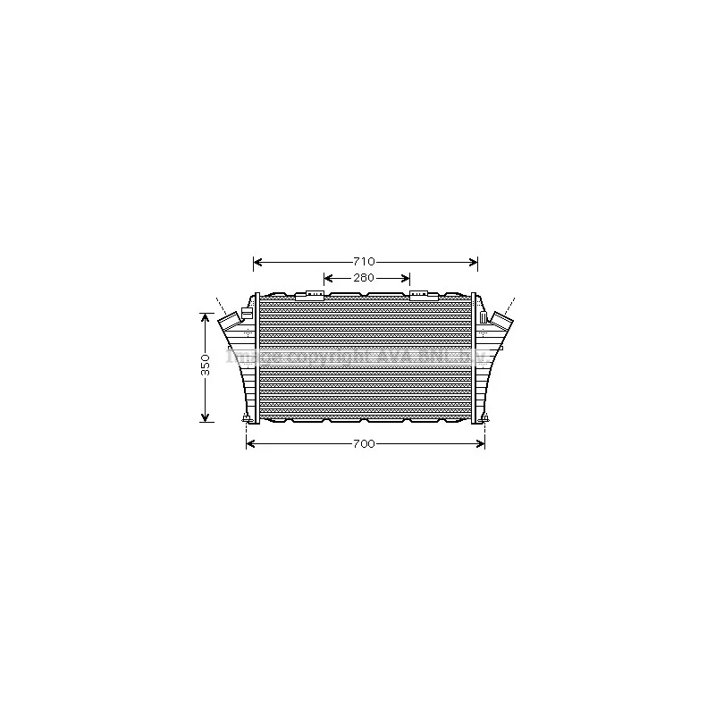 Intercooler, échangeur AVA QUALITY COOLING OL4439