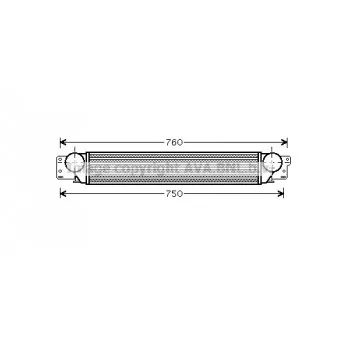 Intercooler, échangeur AVA QUALITY COOLING OL4442