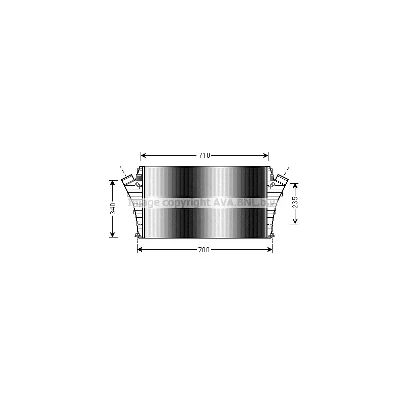 Intercooler, échangeur AVA QUALITY COOLING OL4491