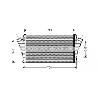 Intercooler, échangeur AVA QUALITY COOLING OL4492