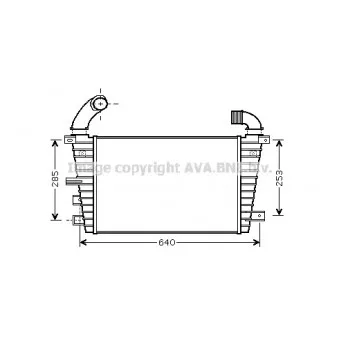 Intercooler, échangeur AVA QUALITY COOLING OL4585