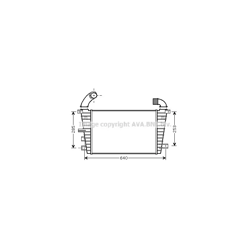 Intercooler, échangeur AVA QUALITY COOLING OL4585