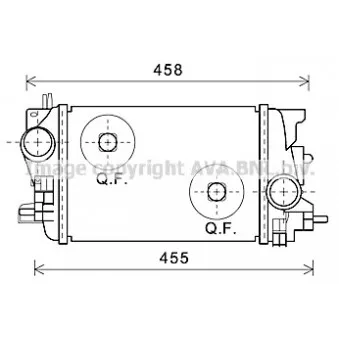 Intercooler, échangeur AVA QUALITY COOLING OL4592
