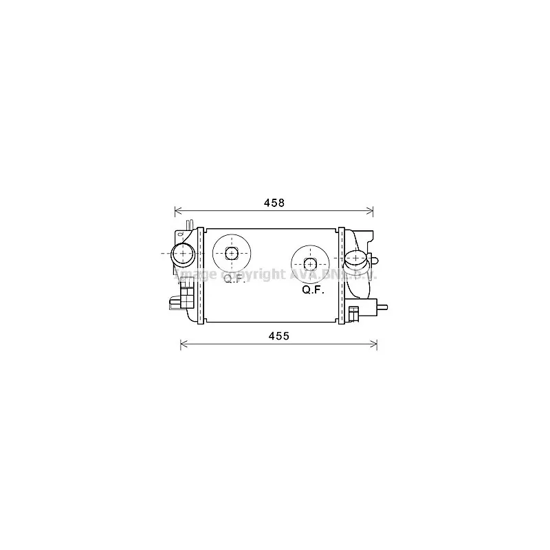 Intercooler, échangeur AVA QUALITY COOLING OL4593