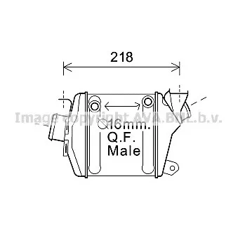 Intercooler, échangeur AVA QUALITY COOLING OL4598