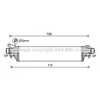 Intercooler, échangeur AVA QUALITY COOLING OL4662