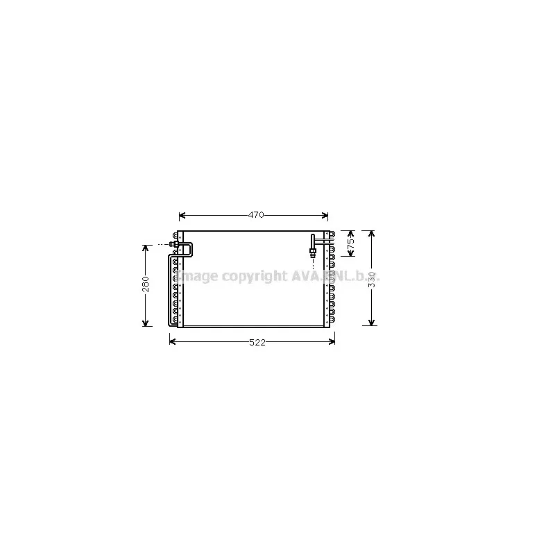 Condenseur, climatisation AVA QUALITY COOLING OL5210
