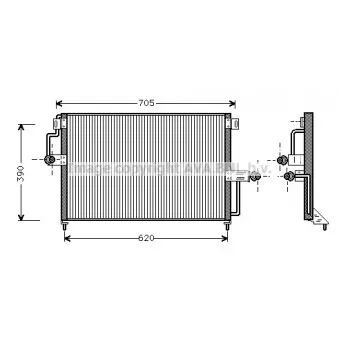 Condenseur, climatisation AVA QUALITY COOLING OL5227