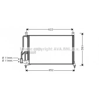 Condenseur, climatisation AVA QUALITY COOLING OL5231