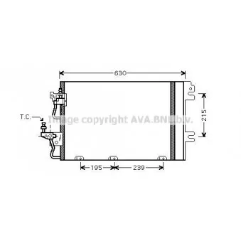 Condenseur, climatisation AVA QUALITY COOLING OL5366D