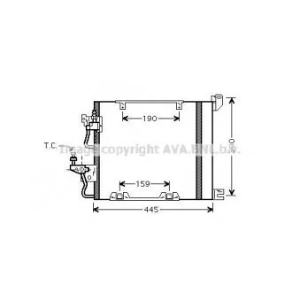 Condenseur, climatisation AVA QUALITY COOLING OL5368D