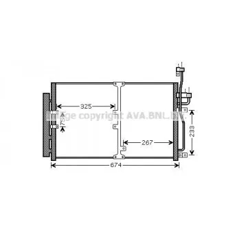 Condenseur, climatisation AVA QUALITY COOLING OL5425D