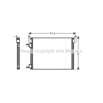 Condenseur, climatisation AVA QUALITY COOLING OL5452D