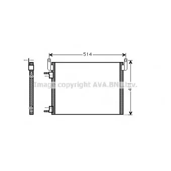 Condenseur, climatisation AVA QUALITY COOLING OL5587