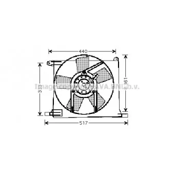 Ventilateur, refroidissement du moteur AVA QUALITY COOLING OL7501