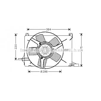 Ventilateur, refroidissement du moteur AVA QUALITY COOLING OL7502