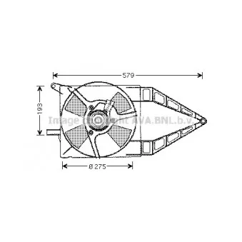 Ventilateur, refroidissement du moteur AVA QUALITY COOLING OL7503