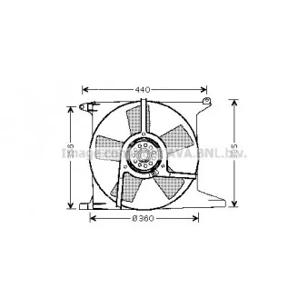 Ventilateur, refroidissement du moteur AVA QUALITY COOLING OL7504