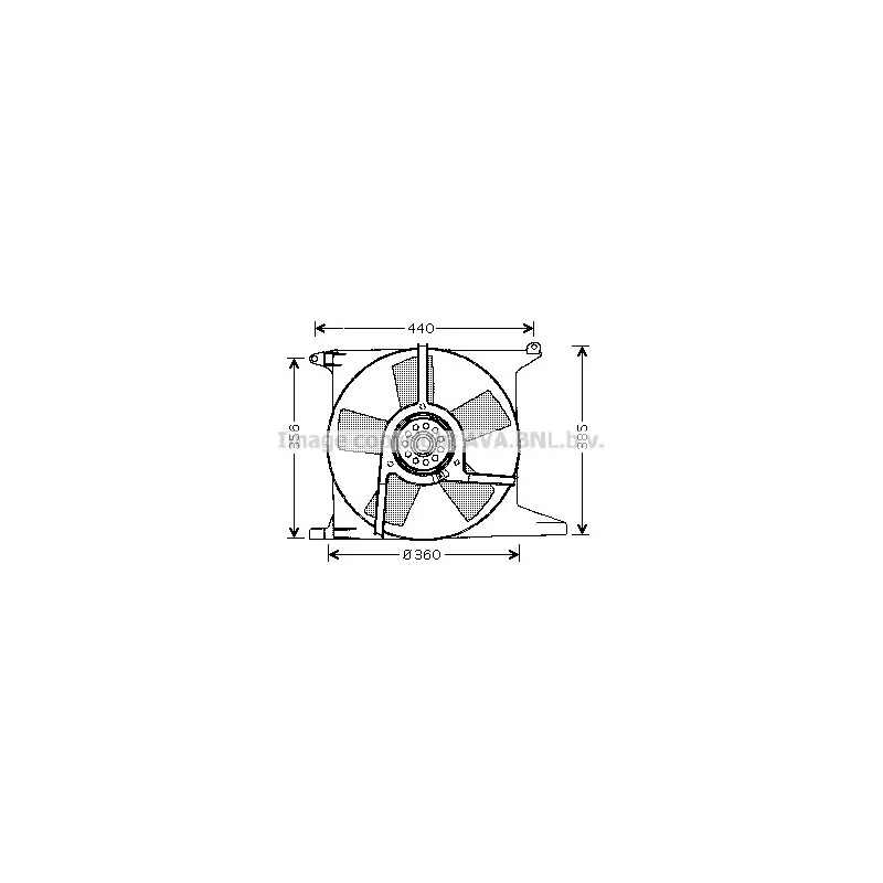 Ventilateur, refroidissement du moteur AVA QUALITY COOLING OL7504