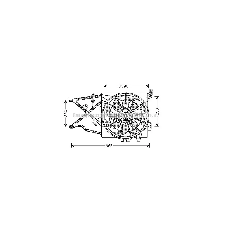 Ventilateur, refroidissement du moteur AVA QUALITY COOLING OL7505