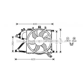 Ventilateur, refroidissement du moteur AVA QUALITY COOLING