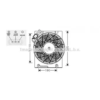 Ventilateur, refroidissement du moteur AVA QUALITY COOLING OL7508