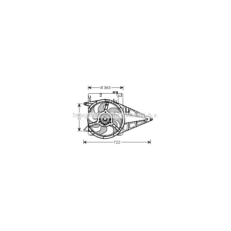 Ventilateur, refroidissement du moteur AVA QUALITY COOLING OL7511