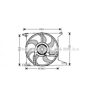 Ventilateur, refroidissement du moteur AVA QUALITY COOLING OL7512