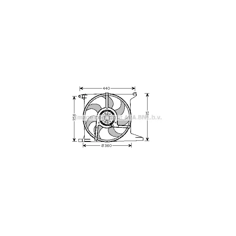 Ventilateur, refroidissement du moteur AVA QUALITY COOLING OL7512