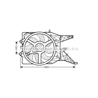 Ventilateur, refroidissement du moteur AVA QUALITY COOLING OL7513