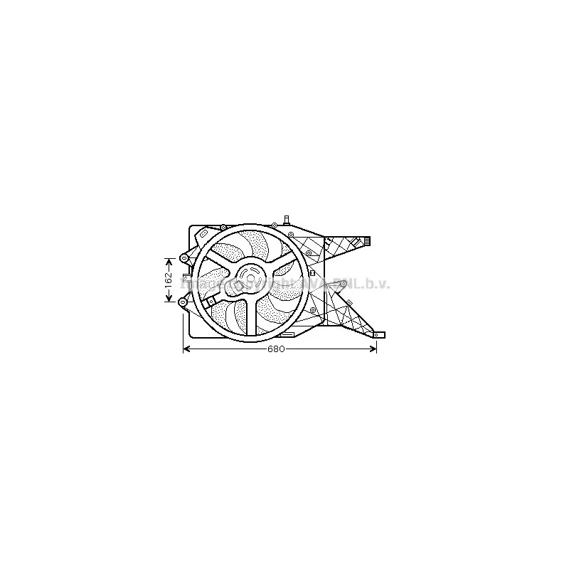 Ventilateur, refroidissement du moteur AVA QUALITY COOLING OL7513