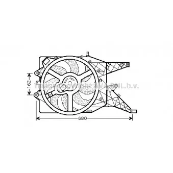 Ventilateur, refroidissement du moteur AVA QUALITY COOLING OL7514