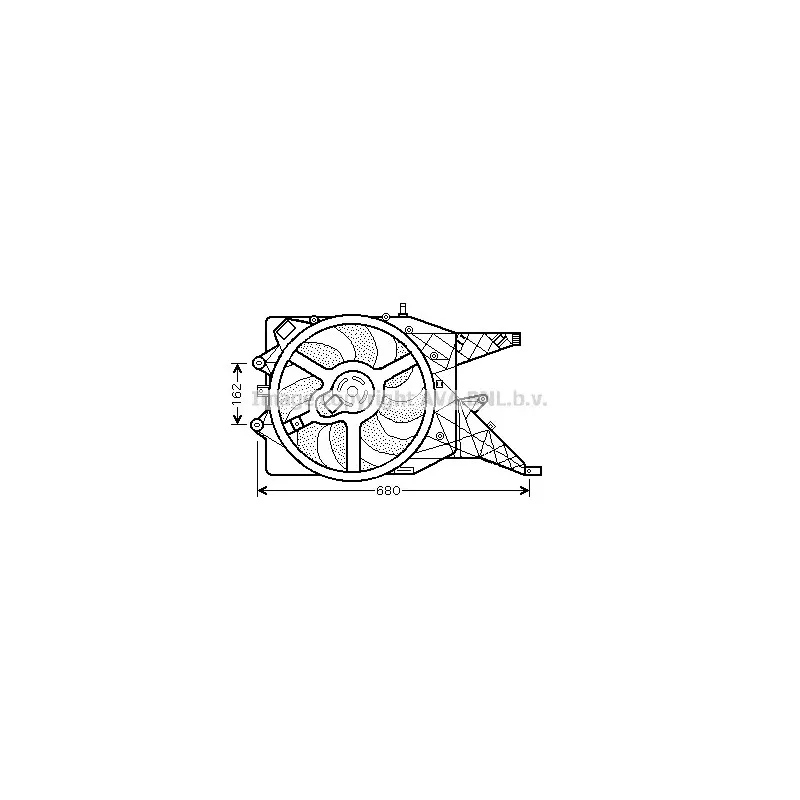 Ventilateur, refroidissement du moteur AVA QUALITY COOLING OL7514
