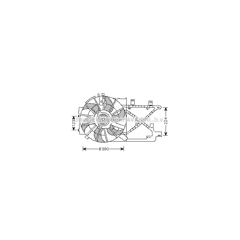 Ventilateur, refroidissement du moteur AVA QUALITY COOLING OL7516
