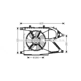 Ventilateur, refroidissement du moteur AVA QUALITY COOLING