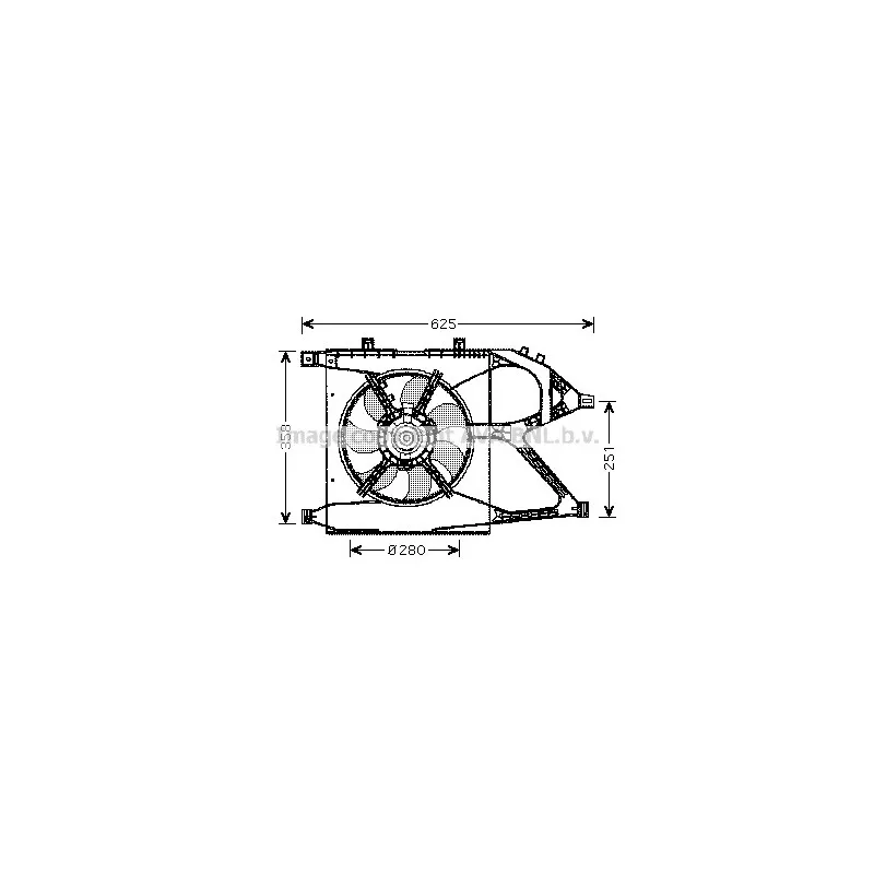 Ventilateur, refroidissement du moteur AVA QUALITY COOLING OL7517