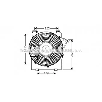 Ventilateur, refroidissement du moteur AVA QUALITY COOLING OL7518