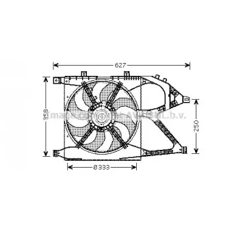 Ventilateur, refroidissement du moteur AVA QUALITY COOLING OL7519