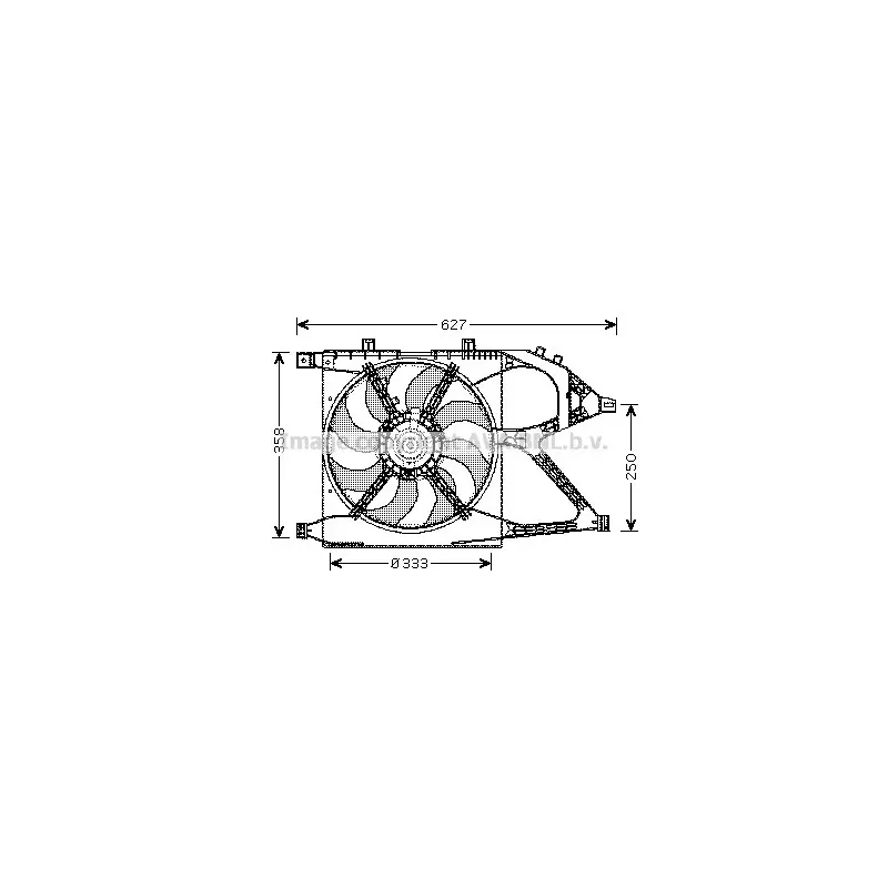 Ventilateur, refroidissement du moteur AVA QUALITY COOLING OL7519