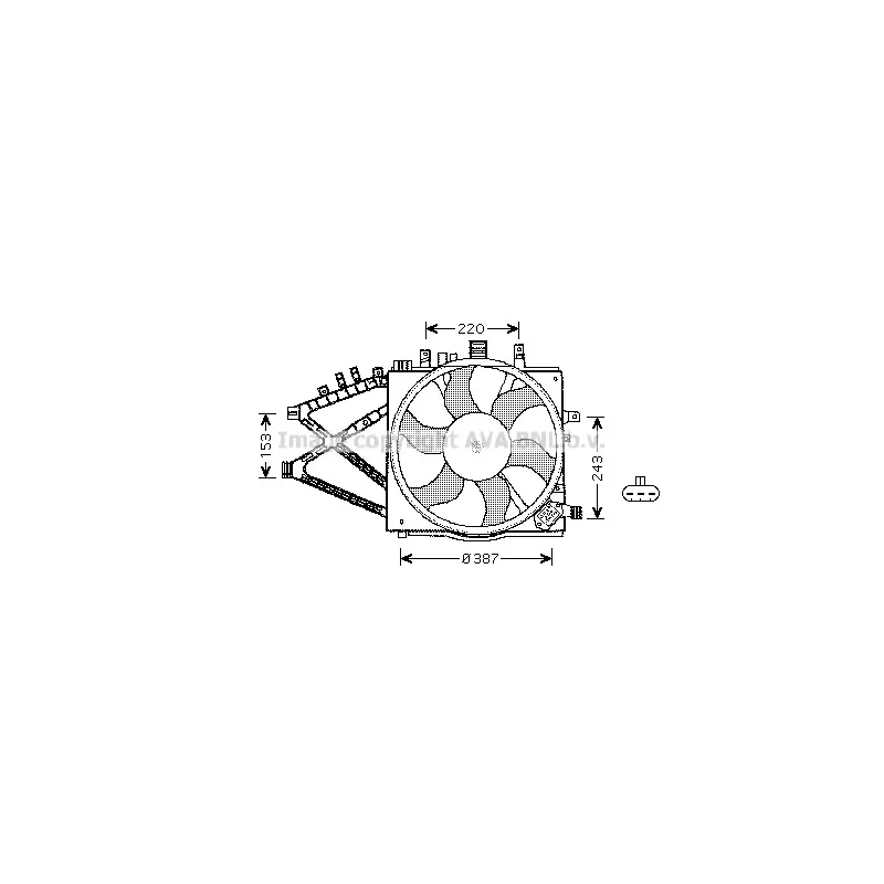 Ventilateur, refroidissement du moteur AVA QUALITY COOLING OL7521