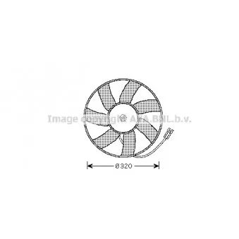 Ventilateur, refroidissement du moteur AVA QUALITY COOLING OL7522