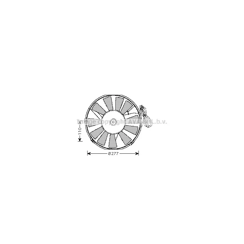 Ventilateur, refroidissement du moteur AVA QUALITY COOLING OL7523