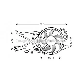 Ventilateur, refroidissement du moteur AVA QUALITY COOLING OL7530