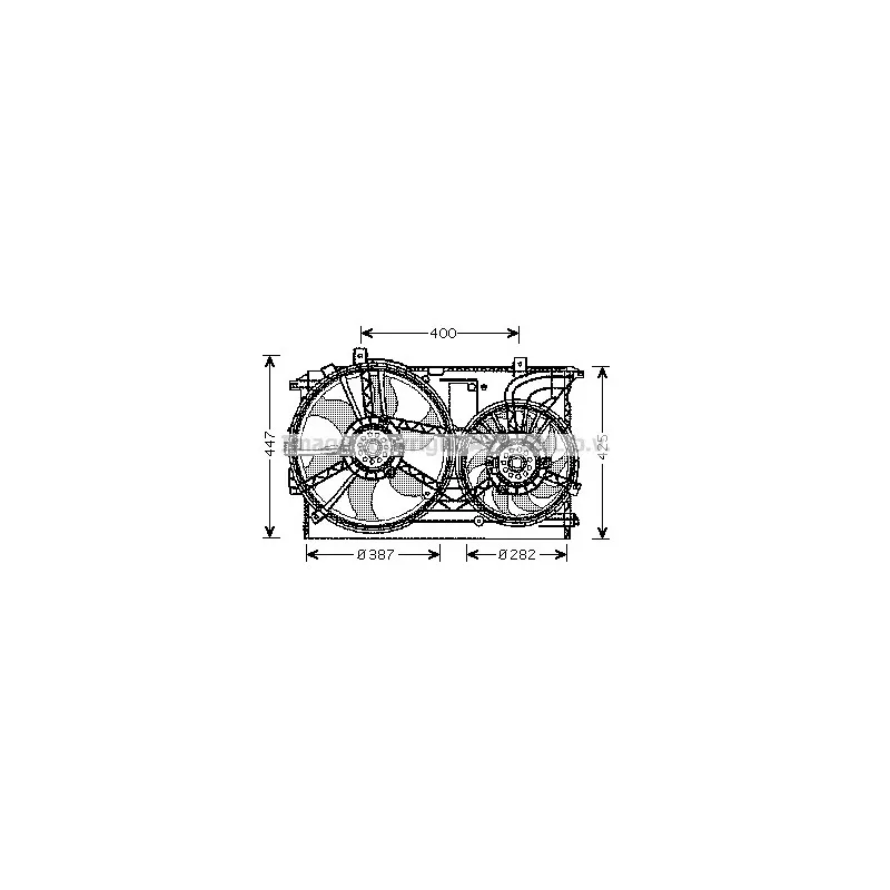 Ventilateur, refroidissement du moteur AVA QUALITY COOLING OL7533