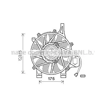 Ventilateur, refroidissement du moteur AVA QUALITY COOLING OL7536
