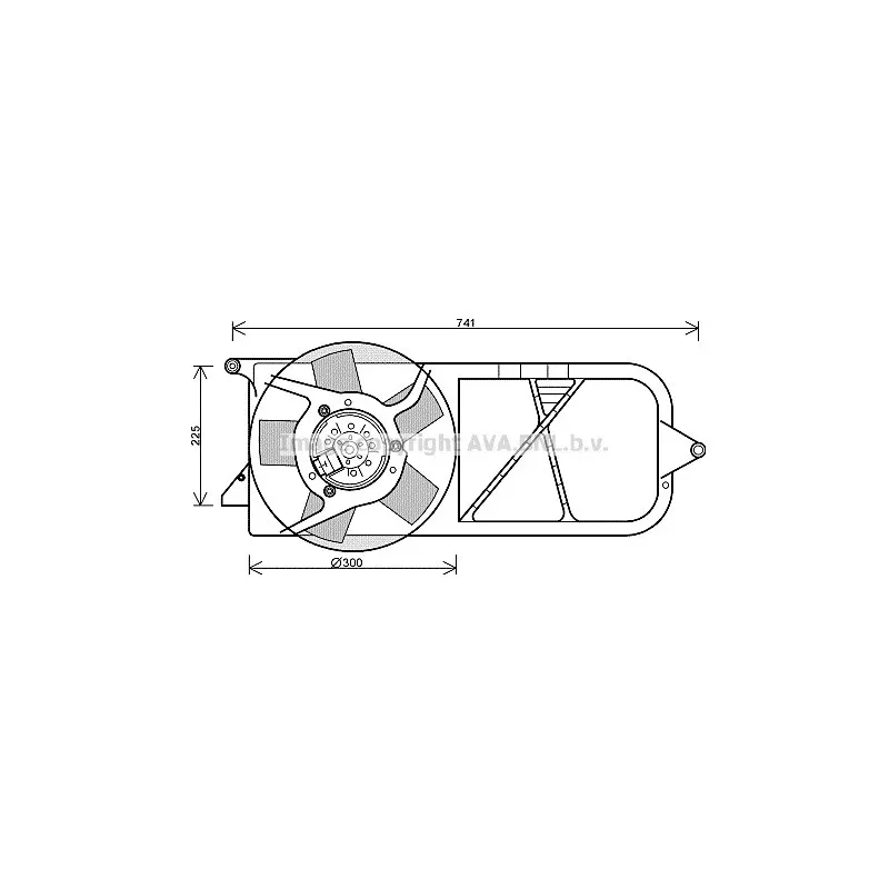 Ventilateur, refroidissement du moteur AVA QUALITY COOLING OL7537