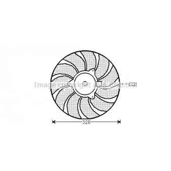 Ventilateur, refroidissement du moteur AVA QUALITY COOLING OL7540